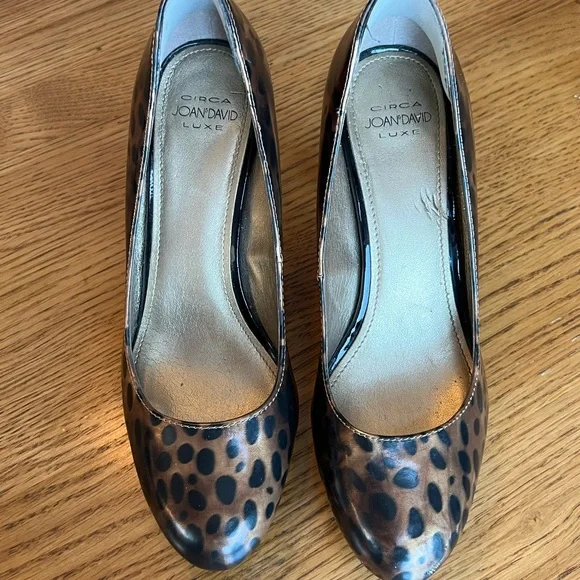 ⭐️ Circa Joan & David Luxe leopard print patent leather pumps size 6.5 - Picture 6 of 15
